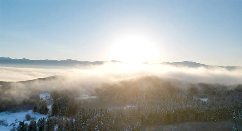雲海に昇る朝陽